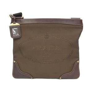 PRADA Brown Leather Shoulder Bag
